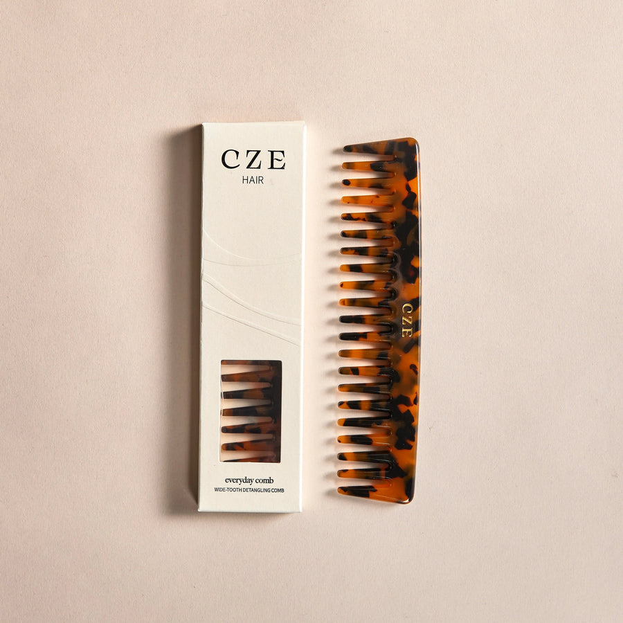 CZE Hair - Wide Everyday Comb - Tortoise