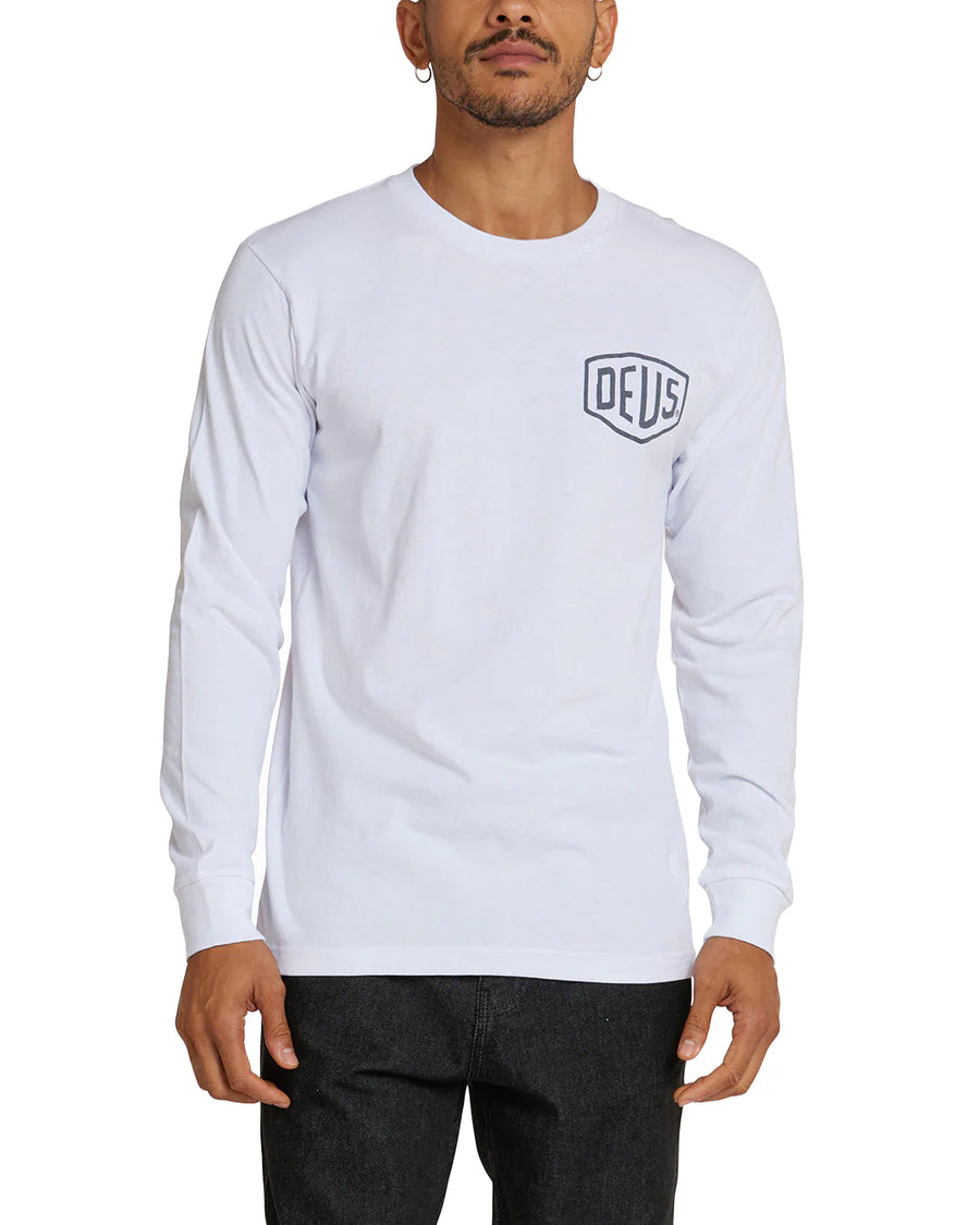 Deus Ex Machina Venice LS Address Tee - White