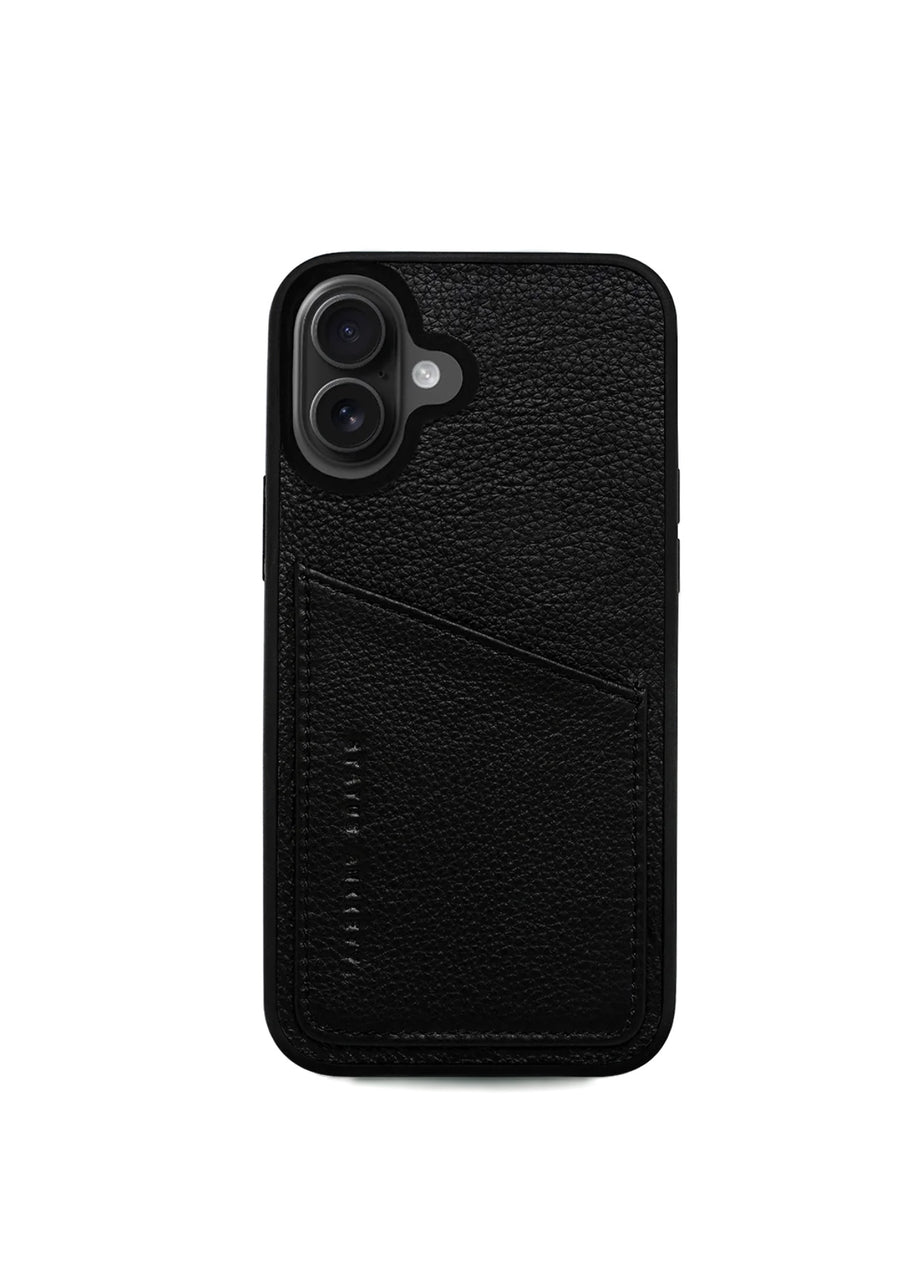 Status Anxiety Who's Who Leather Phone Case (iPhone) - Black