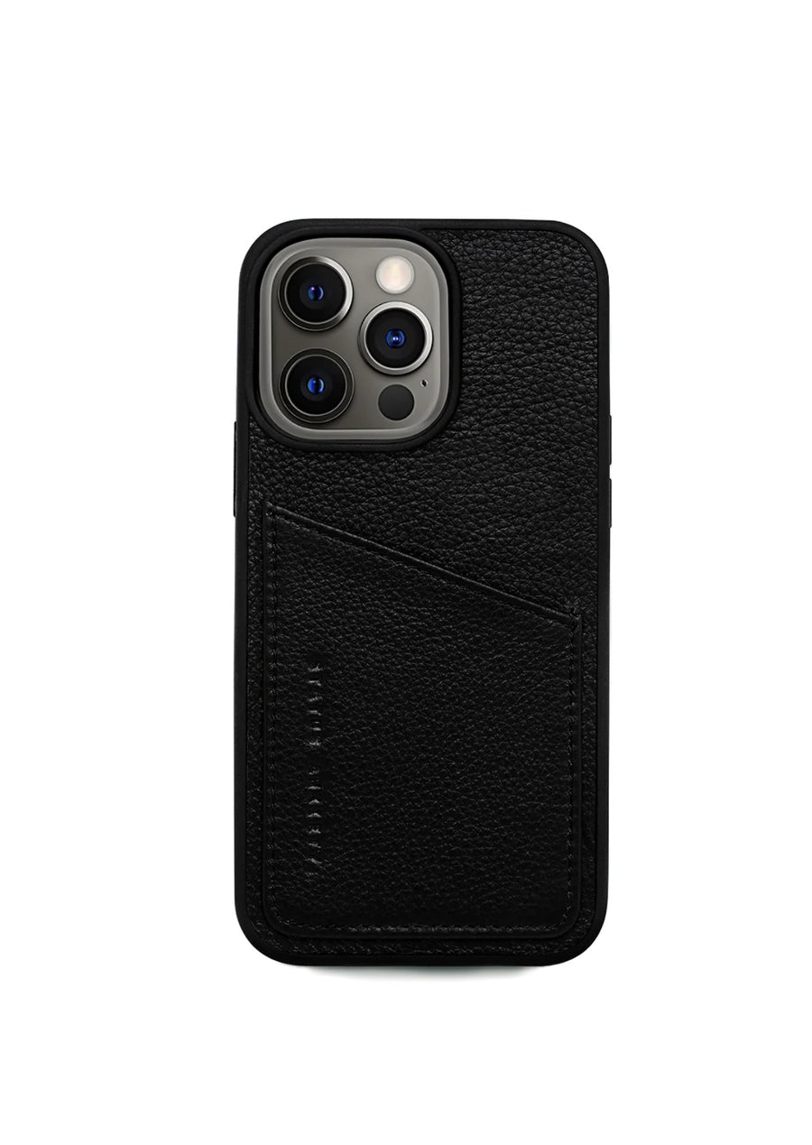 Status Anxiety Who's Who Leather Phone Case (iPhone) - Black