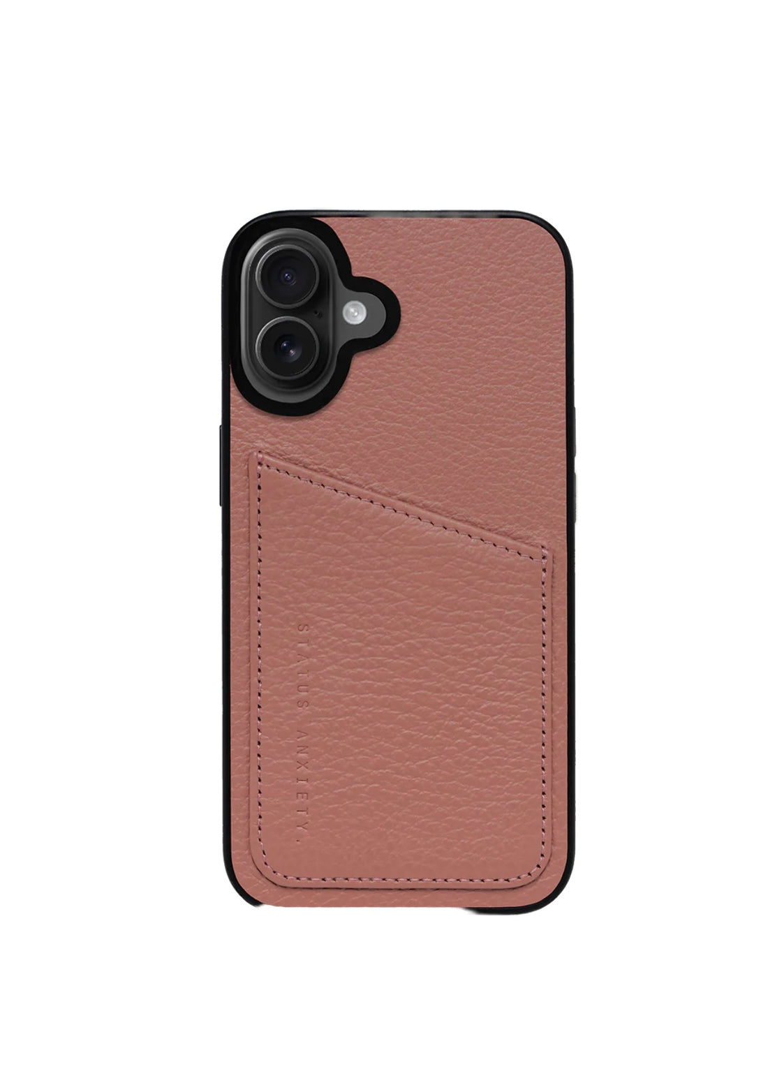 Status Anxiety Who's Who Leather Phone Case (iPhone) - Dusty Rose