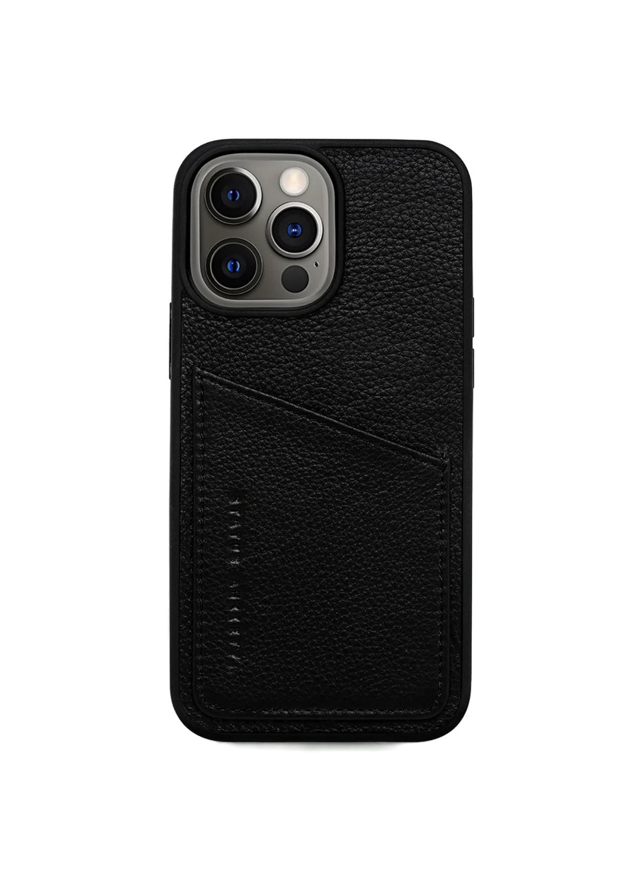 Status Anxiety Who's Who Leather Phone Case (iPhone) - Black