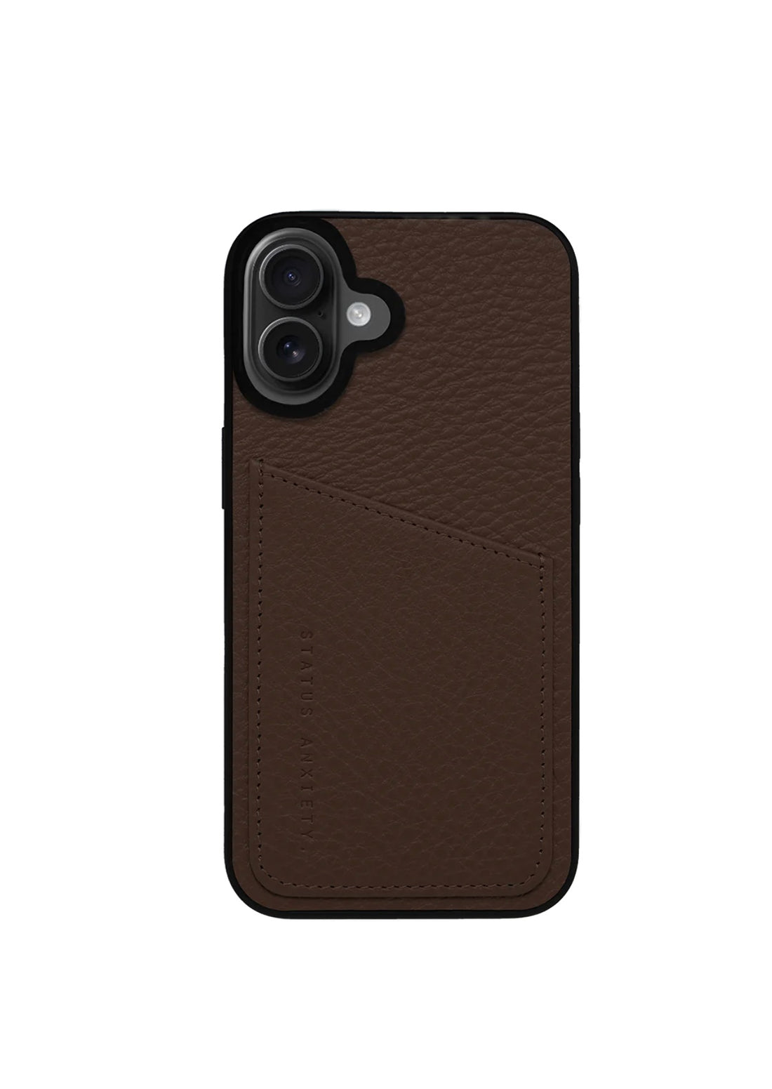 Status Anxiety Who's Who Leather Phone Case (iPhone) - Cocoa