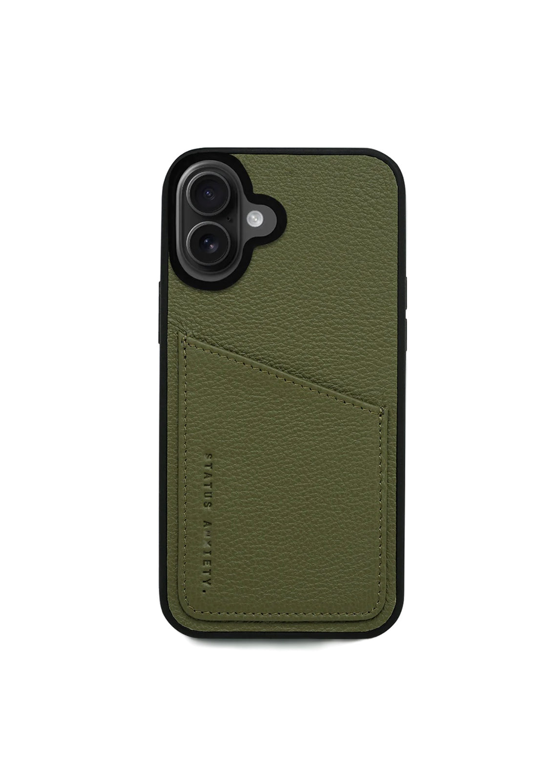 Status Anxiety Who's Who Leather Phone Case (iPhone) - Khaki