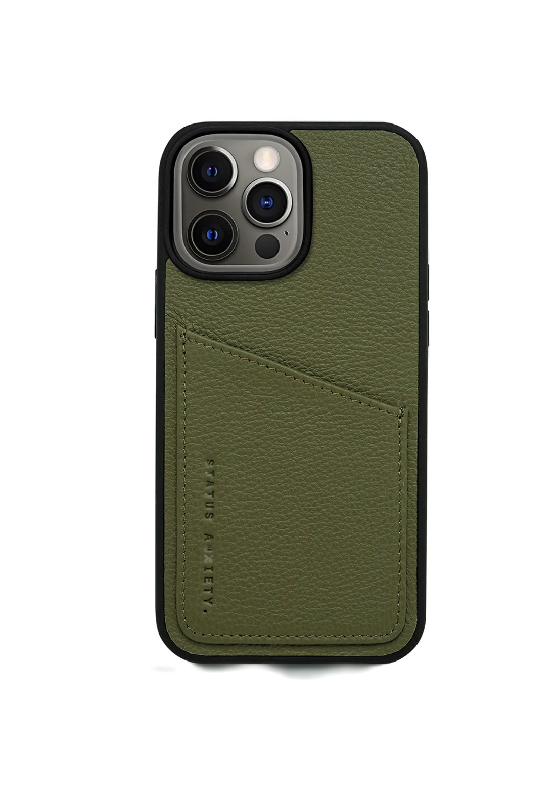 Status Anxiety Who's Who Leather Phone Case (iPhone) - Khaki