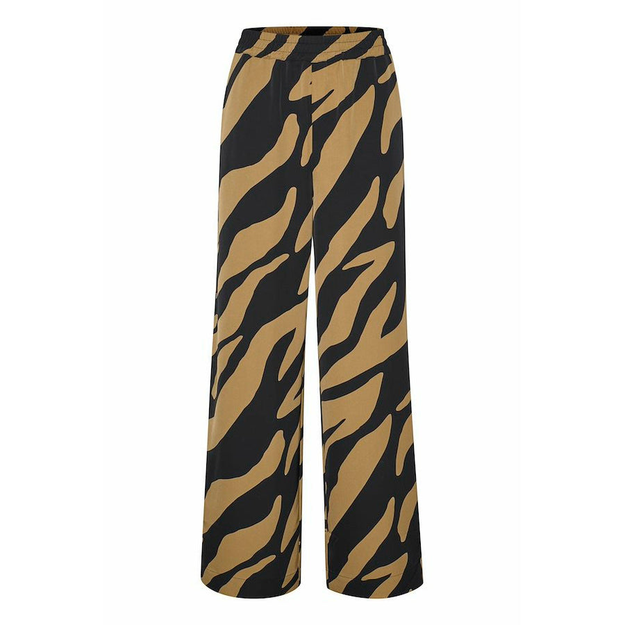 Gestuz BothildeGZ Casual Pants - Maxi Zebra Tiger's Eye