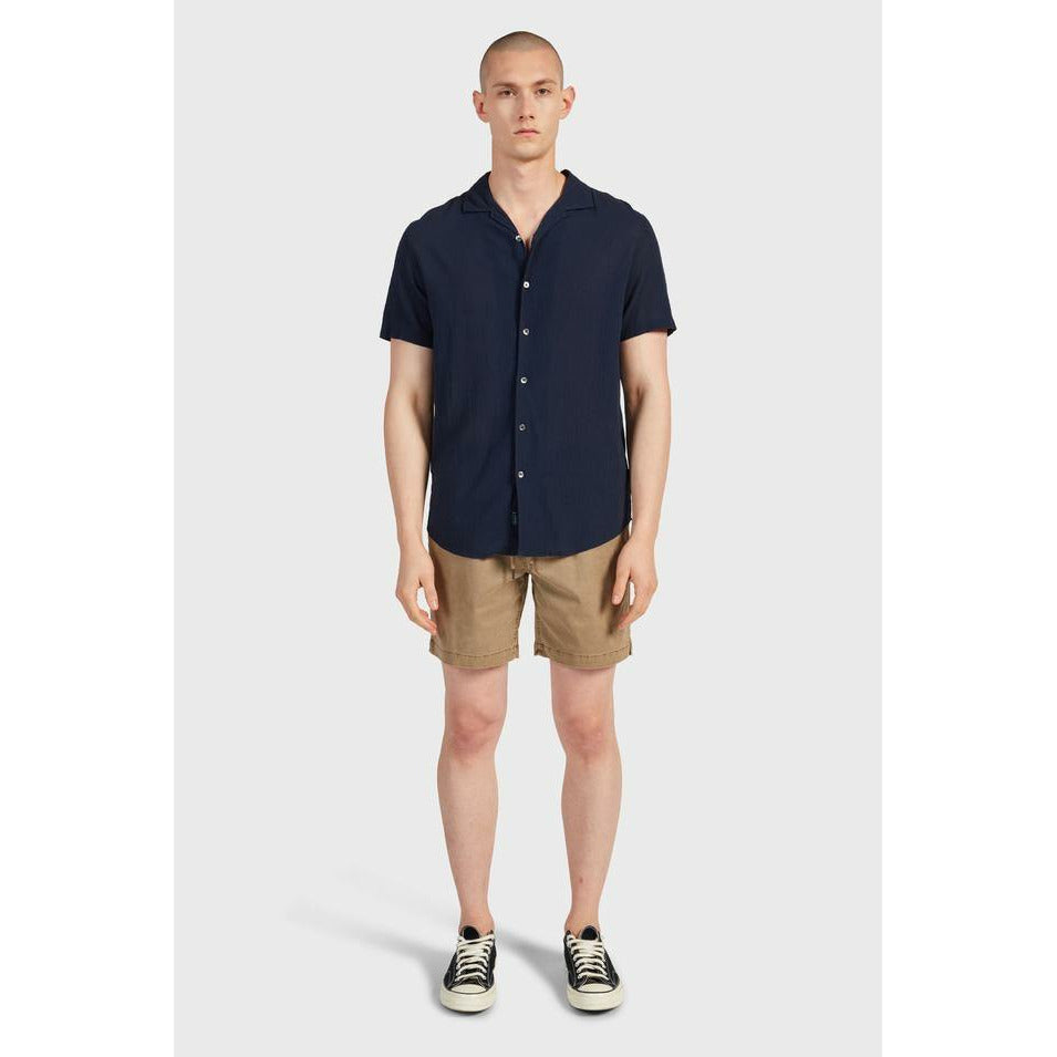 The Academy Brand Bedford SS Shirt - Navy