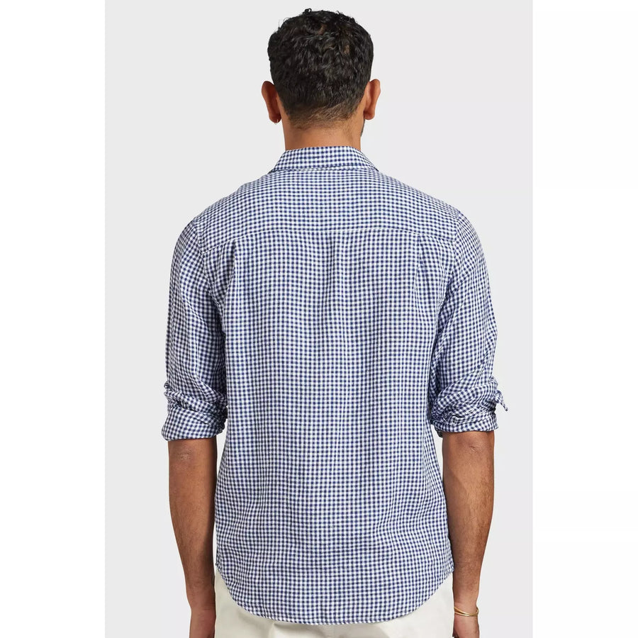 The Academy Brand Bobby Linen Shirt - Navy