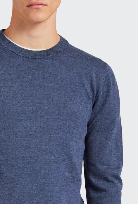 The Academy Brand Merino Crew - Infinity Blue